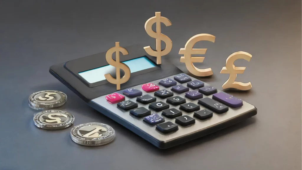 a picture of calculating lot size by using micropip position size calculator